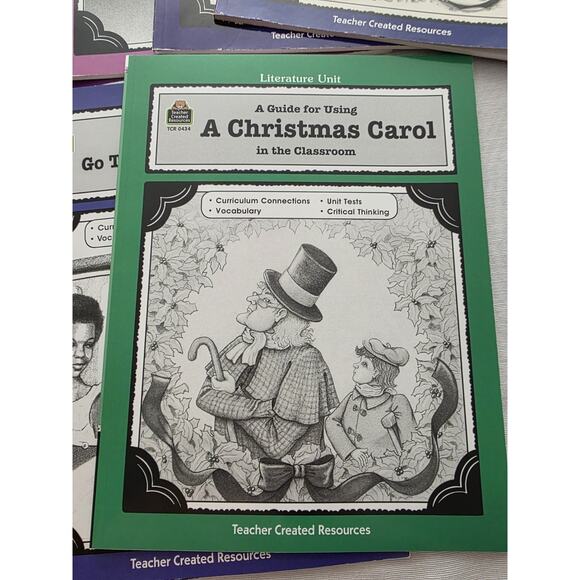 Literature Unit Teacher Created Materials Guide Book Lot Of 8 Homeschool Tutor - Picture 3 of 9